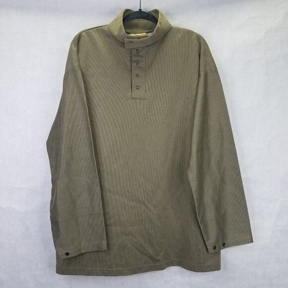 Scent-lok Hunting Shirt Men's L Scent Blocking Pullover Green Snap Up Neck Wrist - Picture 1 of 14